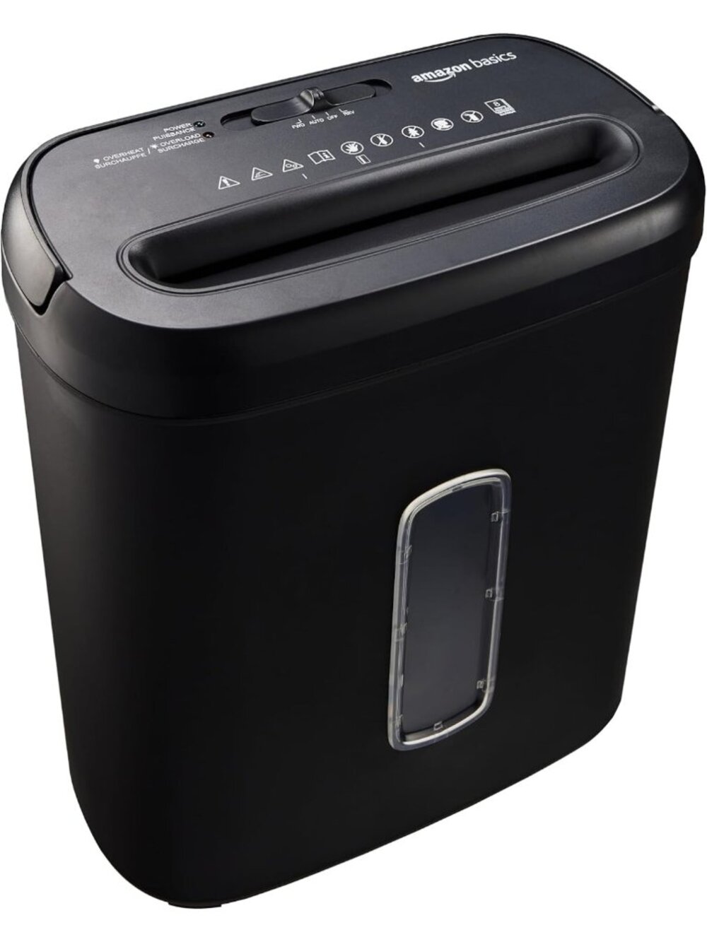 High-Security Cross Cut Shredder for Paper & Credit Cards, Auto Shut-Off, Black